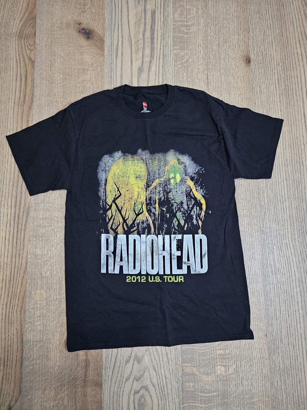 Radiohead 2012 U.S. Tour Black Graphic Tee Bootleg Sz M